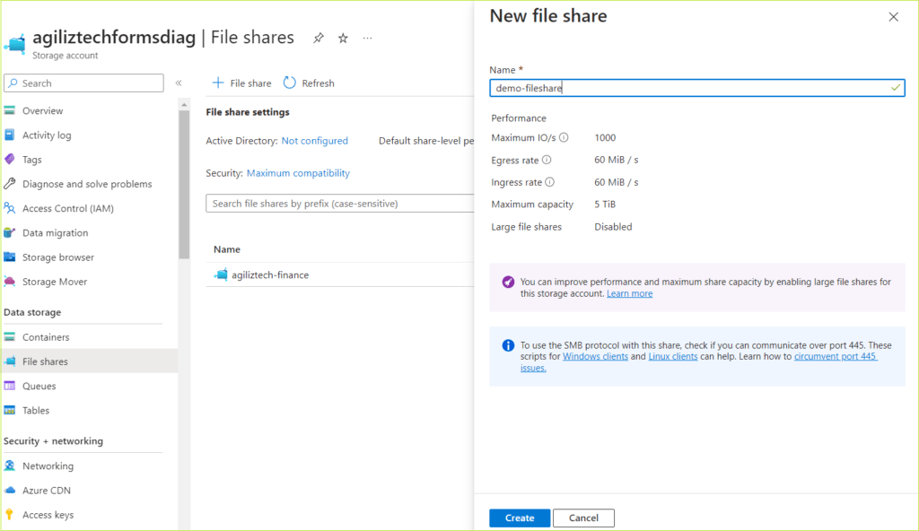 Creating File Shares