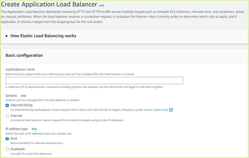 Creating Amazon Application Load Balancer