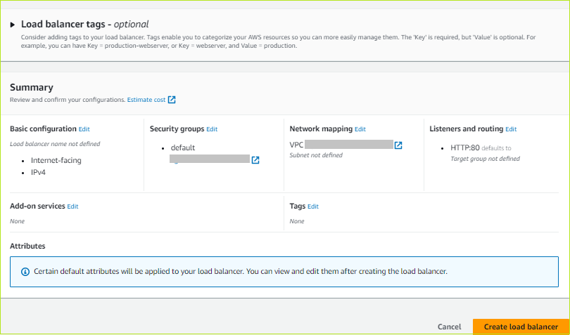 Creating Amazon Application Load Balancer